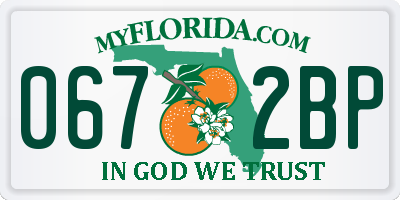 FL license plate 0672BP