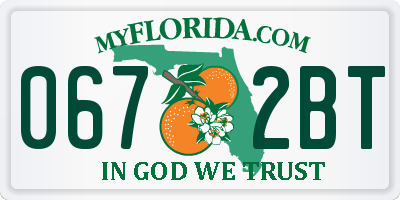 FL license plate 0672BT