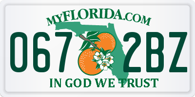 FL license plate 0672BZ