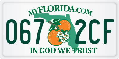 FL license plate 0672CF