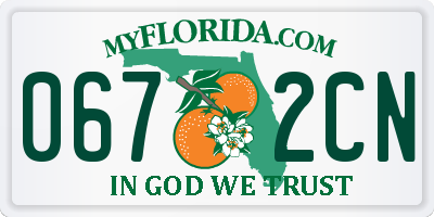 FL license plate 0672CN