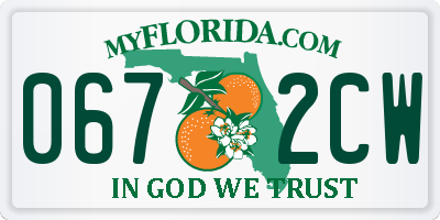 FL license plate 0672CW