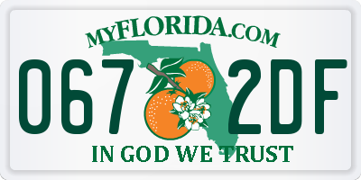 FL license plate 0672DF