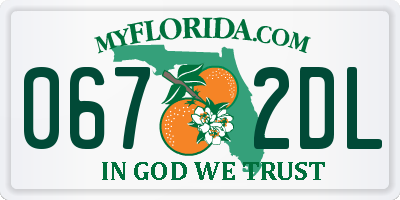 FL license plate 0672DL