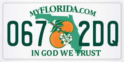FL license plate 0672DQ