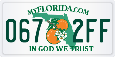 FL license plate 0672FF