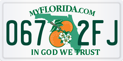 FL license plate 0672FJ