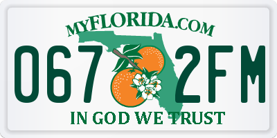 FL license plate 0672FM