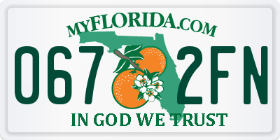 FL license plate 0672FN