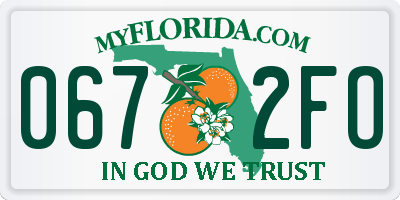 FL license plate 0672FO