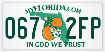 FL license plate 0672FP