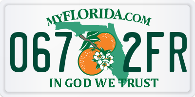 FL license plate 0672FR