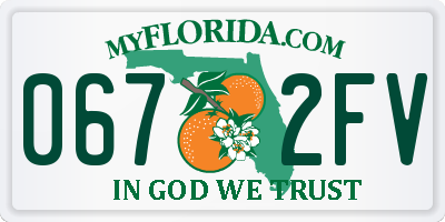 FL license plate 0672FV