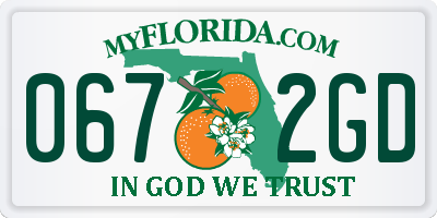 FL license plate 0672GD