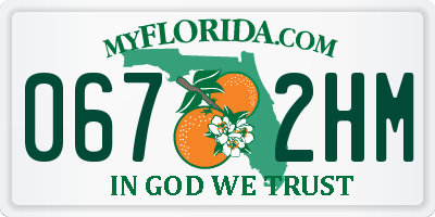 FL license plate 0672HM