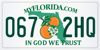 FL license plate 0672HQ