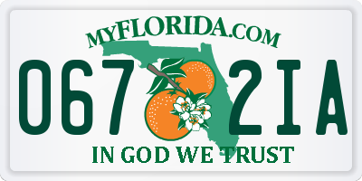 FL license plate 0672IA
