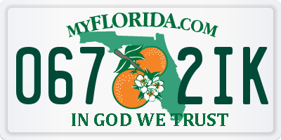 FL license plate 0672IK