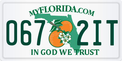 FL license plate 0672IT