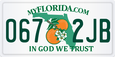 FL license plate 0672JB