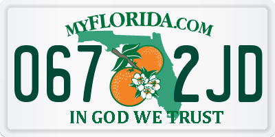 FL license plate 0672JD