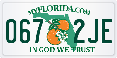 FL license plate 0672JE