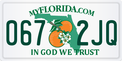 FL license plate 0672JQ