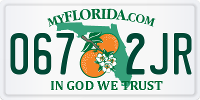 FL license plate 0672JR