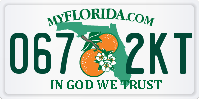 FL license plate 0672KT