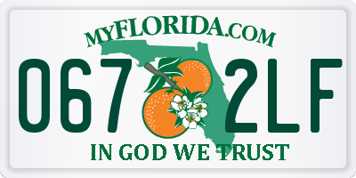 FL license plate 0672LF