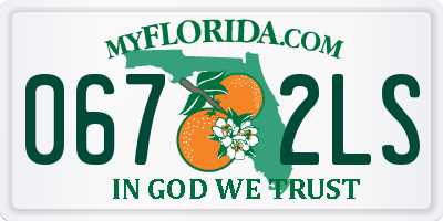 FL license plate 0672LS