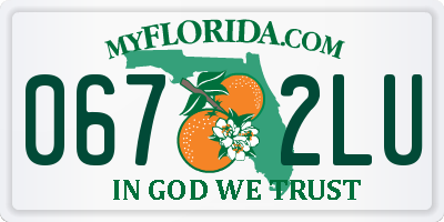 FL license plate 0672LU
