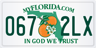 FL license plate 0672LX