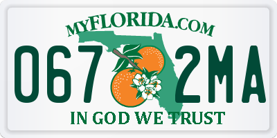 FL license plate 0672MA