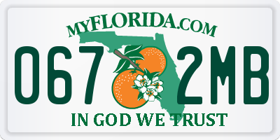 FL license plate 0672MB