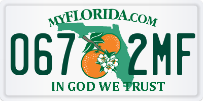 FL license plate 0672MF