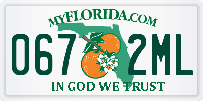 FL license plate 0672ML
