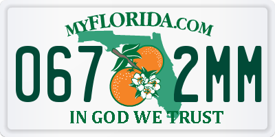 FL license plate 0672MM