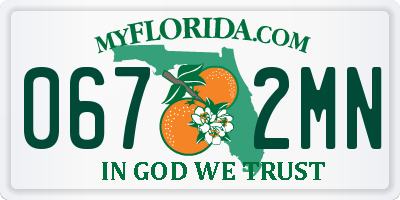 FL license plate 0672MN