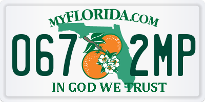 FL license plate 0672MP