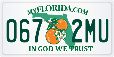 FL license plate 0672MU