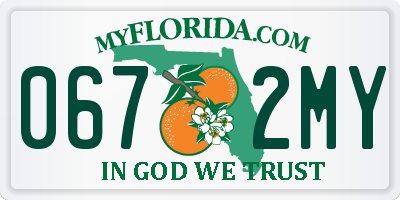 FL license plate 0672MY