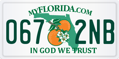 FL license plate 0672NB