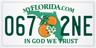 FL license plate 0672NE