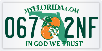 FL license plate 0672NF