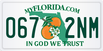 FL license plate 0672NM