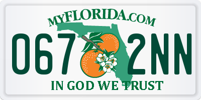FL license plate 0672NN