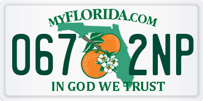FL license plate 0672NP