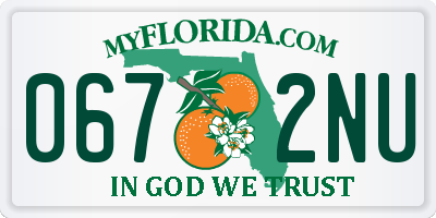 FL license plate 0672NU