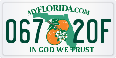FL license plate 0672OF